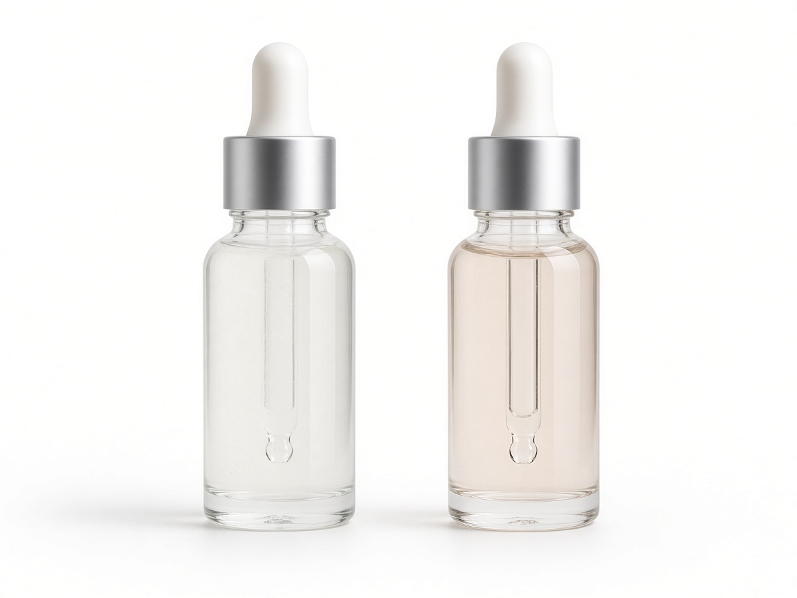 Stable vs separated cosmetic emulsion with peptide active