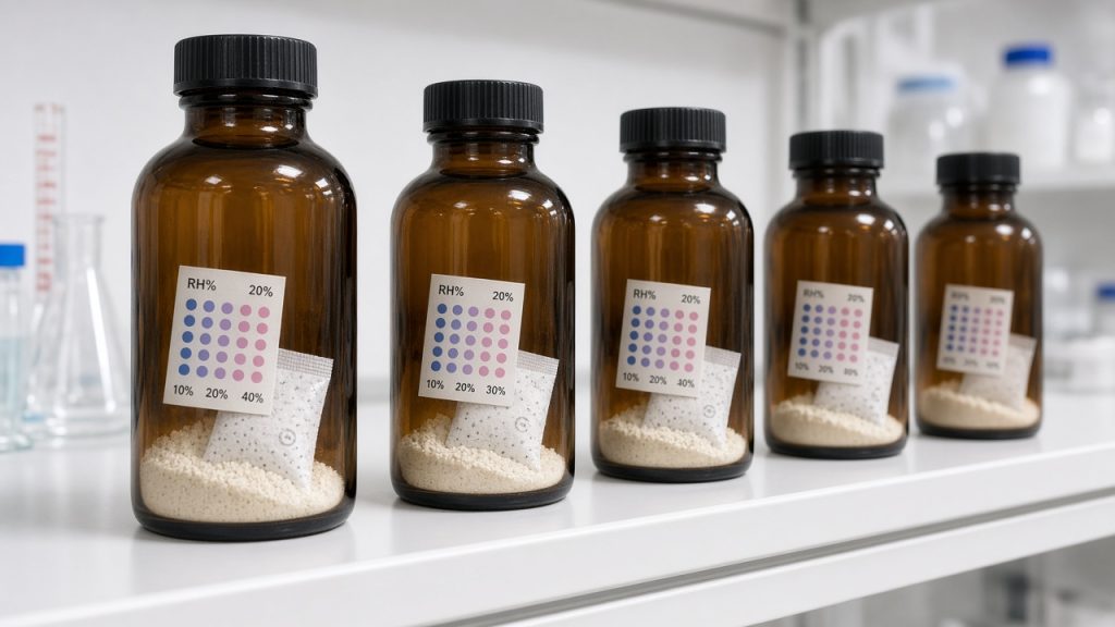 Sealed Syn-Ake peptide raw material stored refrigerated for cosmetic manufacturing