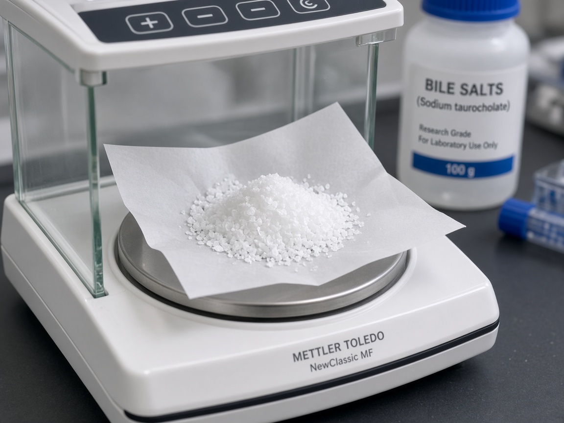 Receiving inspection of bile salt powder before inventory