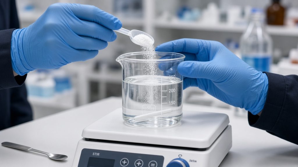 Preparing sodium taurodeoxycholate aqueous stock solution in the laboratory