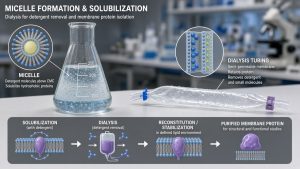 Biochemistry lab workflow using sodium taurodeoxycholate bile salt micelles
